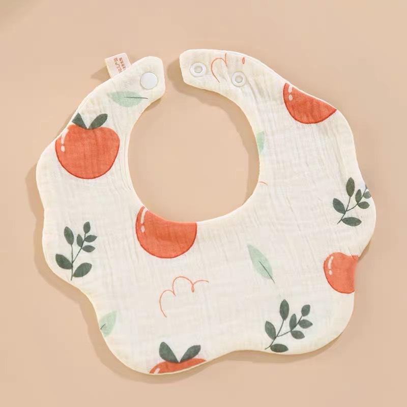 Baby Cotton Gauze Waterproof Bib Soft Breathable Newborn Drool Catcher Gentle On Skin Daily Care Essential For Infants