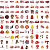 100 Firefighter Hero Graffiti Stickers: Waterproof Decals for Phone, Suitcase, Computer, and Journal Decoration