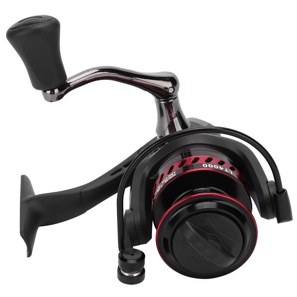 Portable Metal Sea Rod Spinning Fishing Line Reel Rocking Raft Fishing Accessoryred black
