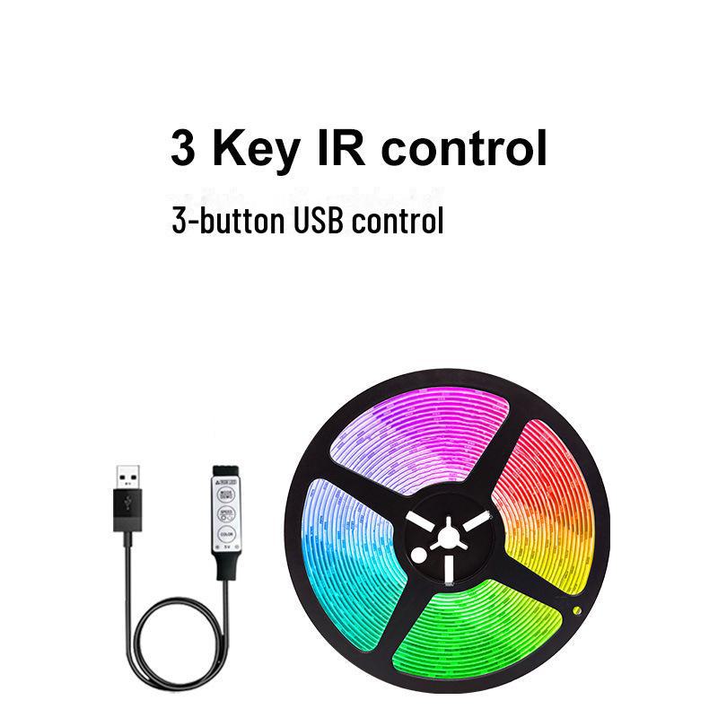 

Светодиодная лента Bluetooth RGB с инфракрасным пультом дистанционного управления - 2835 многоцветная, 5 В низкого напряжения, декоративное атмосферное освещение 0.5 meter