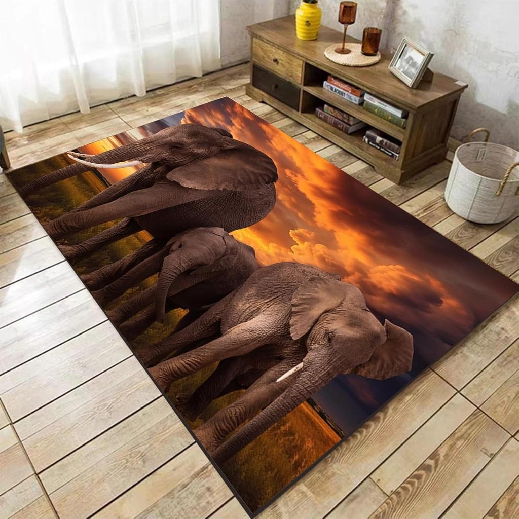 3D Printed Horse Carpets Kids Bedroom Large Animal Area Rugs for Living Room Anti-slip Child Game Soft Floor Mat Home Decoration