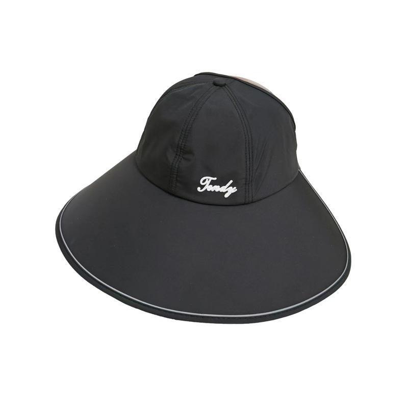 New sunscreen cap, dome outdoor cycling visor, women's breathable adjustable solid color big eaves hat