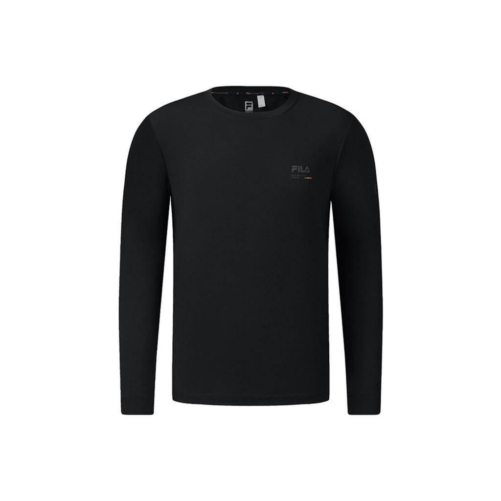 Fila Fitness Casual Fashion Simple Loose Knit Long Sleeve T-Shirt Men Tops A11M541214FBK