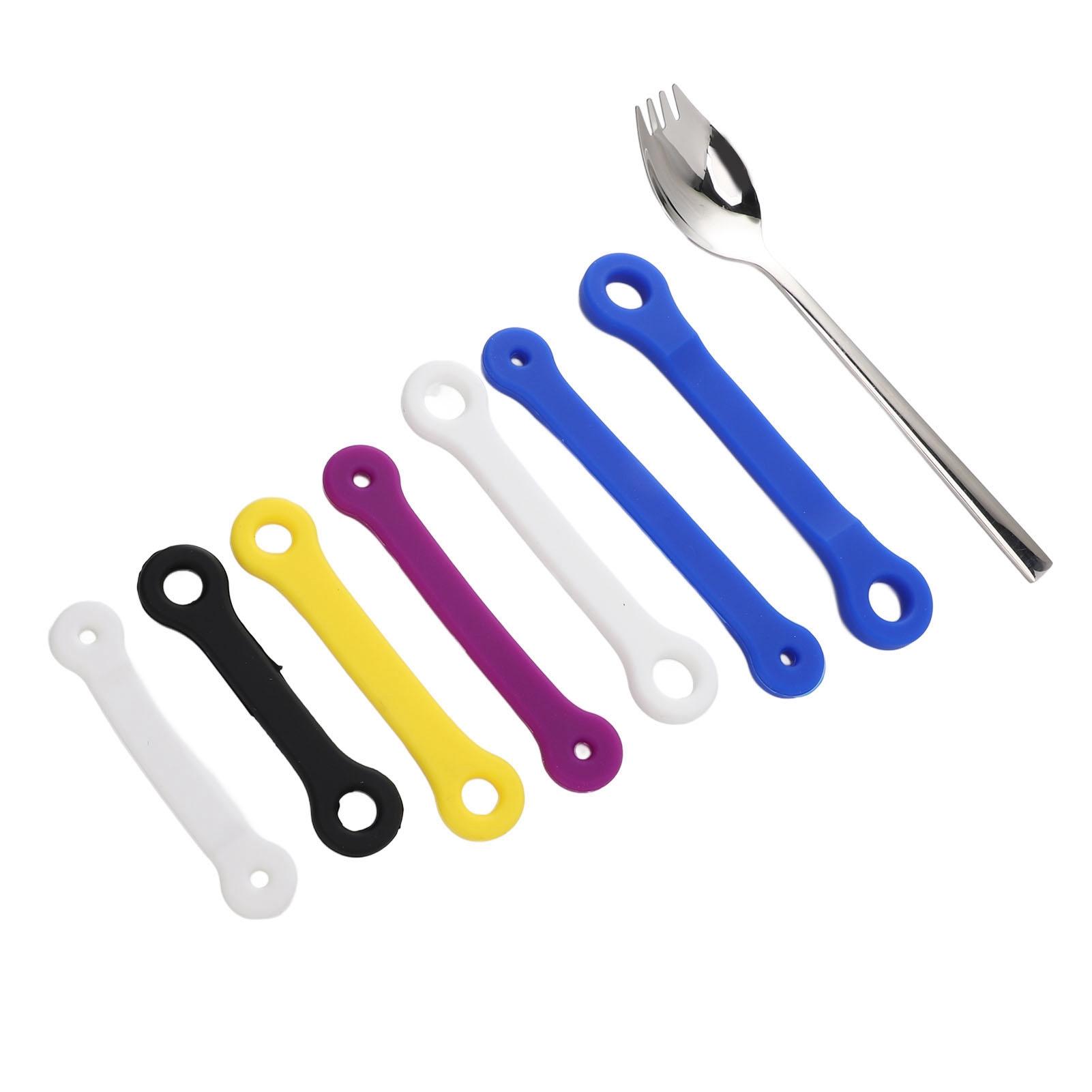 

Нержавеющая сталь силиконовый адаптивный фун помощь в еде саморегулирующийся фун адаптивный столовый прибор