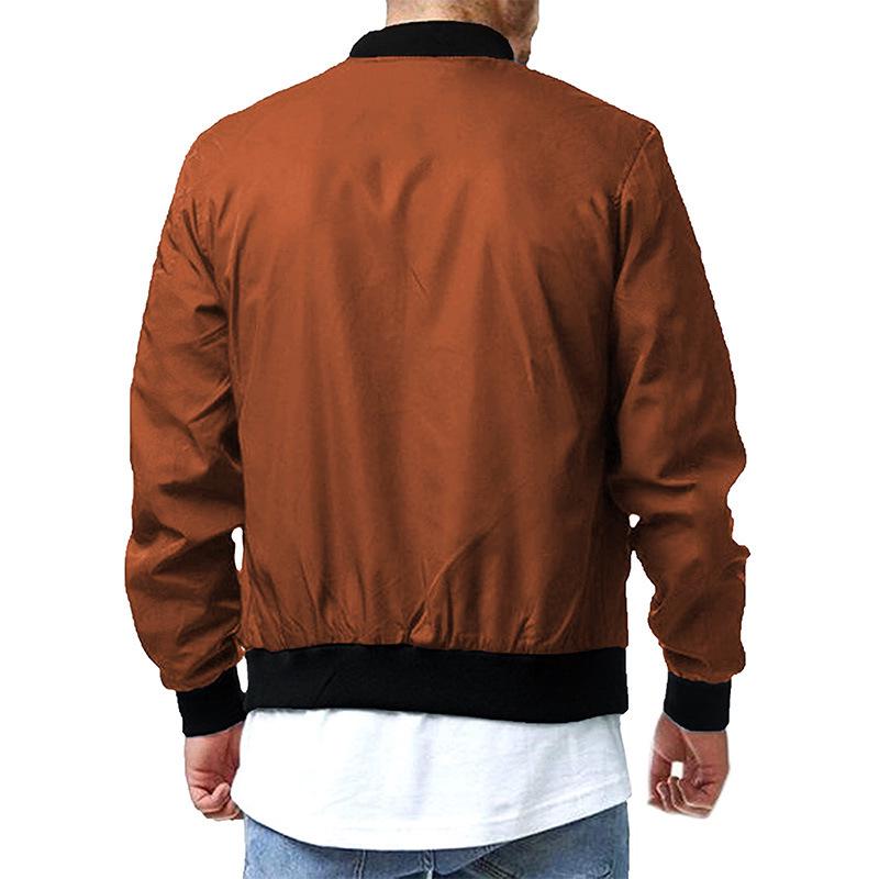 Men's Trendy Plus Size Bomber Jacket - Spring/Autumn Zipper Outerwear 5XL