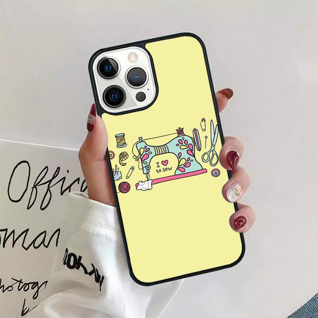 Sewing Scissors Coque Shell For iPhone 17 Air 15 16 14 13 12 Pro Max 11 Pro Max Plus Phone Case Cover
