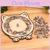 Puzzle di Legno a Forma di Gatti Kit Fai da Te per Bambini e Adulti con Colori Morandi