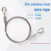 Industrial Grade 304 Stainless Steel PVC Coated Wire Rope with Spring Hooks