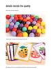 Montessori Clamping Beads: Number & Color Matching Wooden Puzzle Toy for Kids