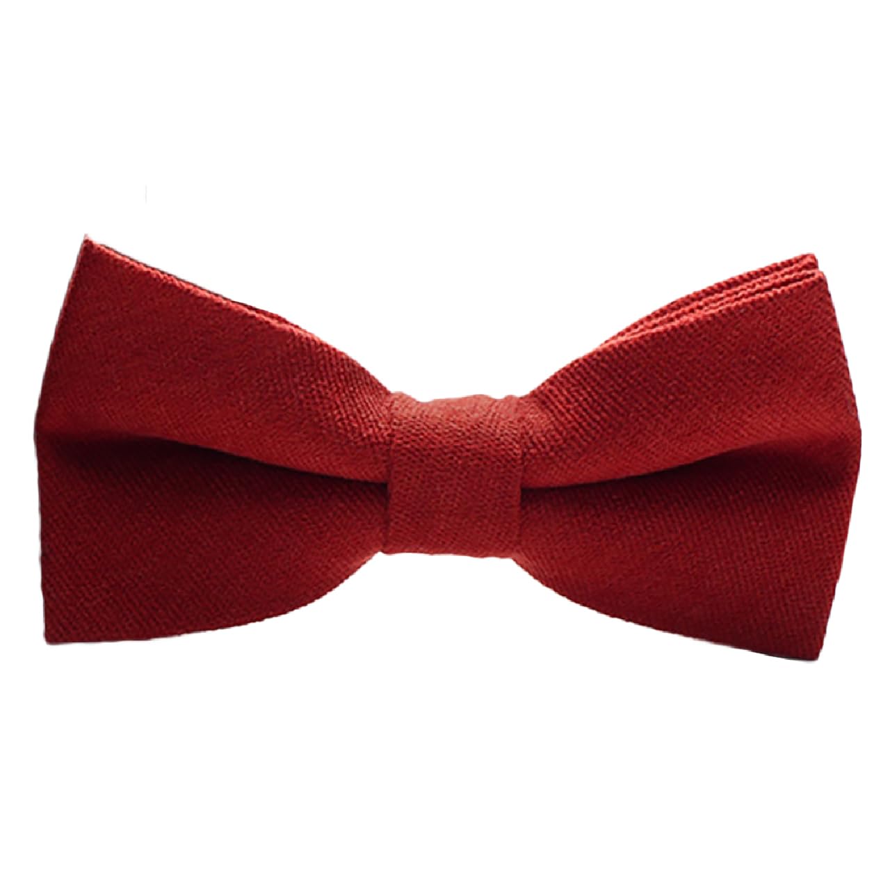 [Белый Клык] Однотонный Бархатный Галстук-Бабочка - Шикарный, Стильный, Повседневный, Формальный - Мужской и Женский - NC045 (Темно-красный)