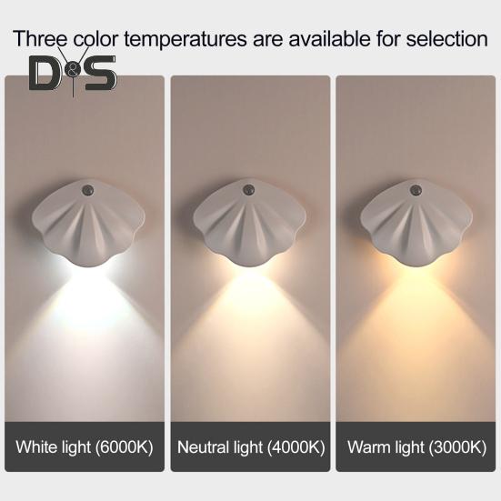 Motion Sensor Night Light Dimmable 3 Light Modes Auto On/Off Rechargeable Simple Installation Wireless Magnetic Wall Light