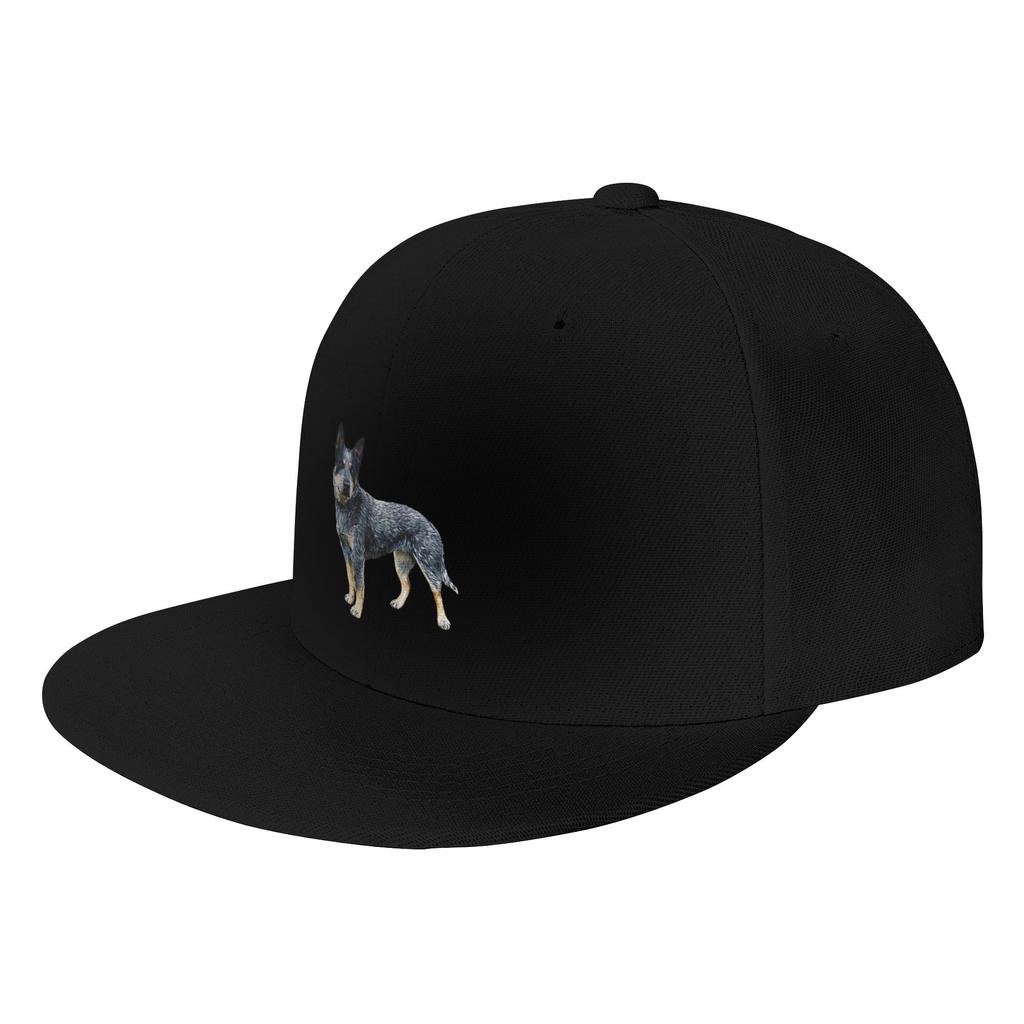 Fashion Blue Heeler Australian Cattle Dog Flat Brim Sun Hat Prevents Head Tightness Caps For Unisex