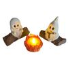 Ghost Campfire Gathering Ornament Ghost Table Centerpieces Halloween Decoration Desktop Statue Gift for Halloween Lovers