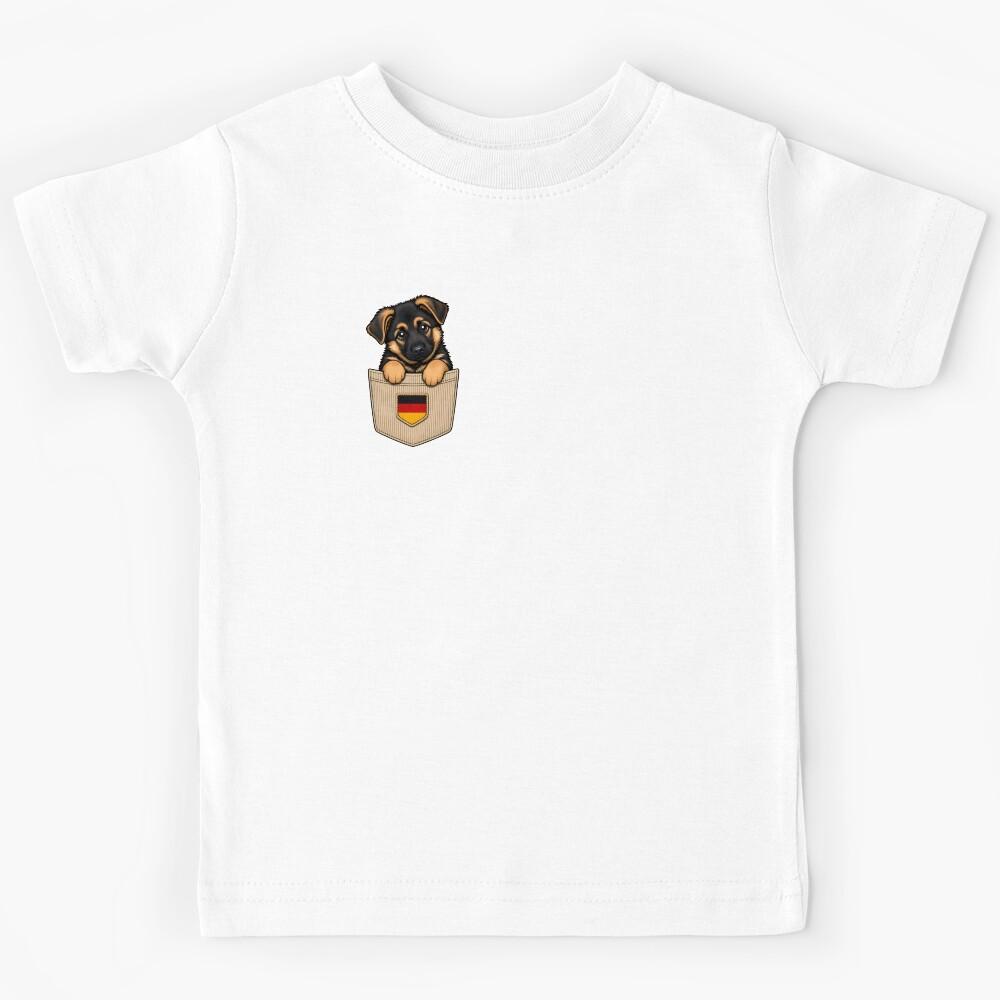 Cute German Shepherd Pocket Pal Kids T-Shirt 170