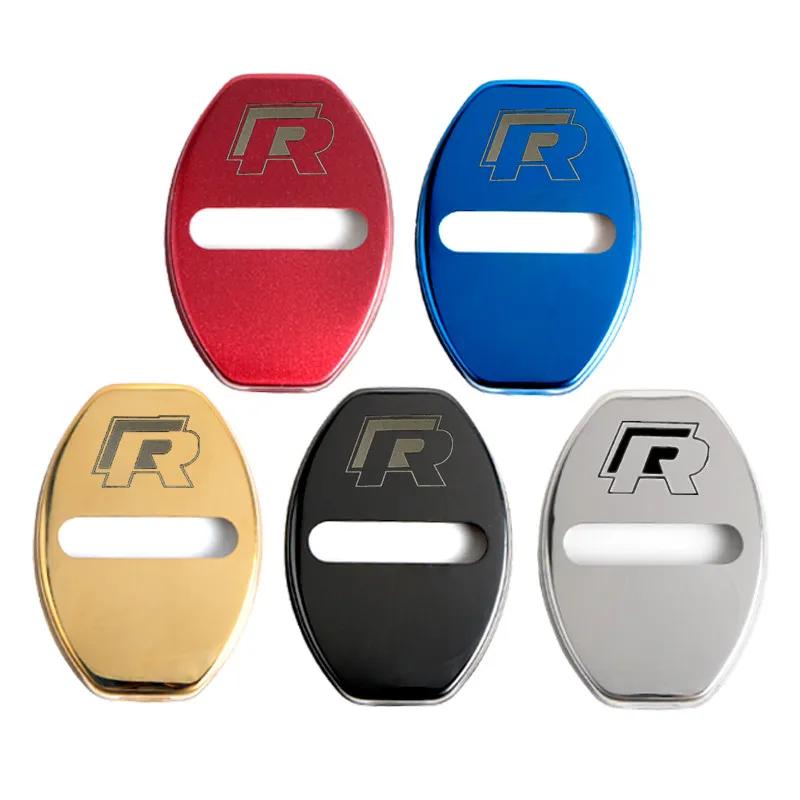 

For VW 4PCS Car Door Lock Cover Emblems Case For Volkswagen Passat Golf Jetta Bora Polo Sagitar Tiguan Auto Accessories 4pcs Silver