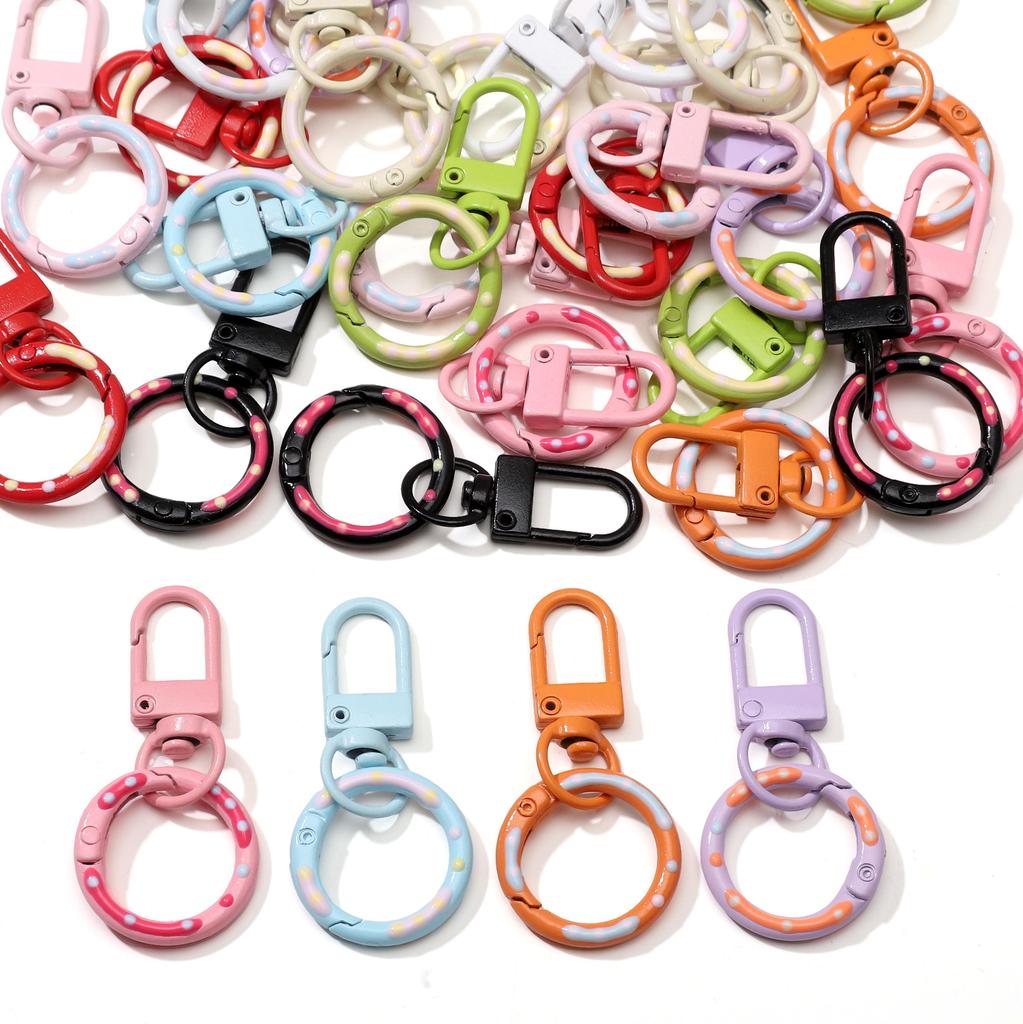 1Set/bag Alloy Donut Spring Buckle Door Buckle For DIY Jewelry Making