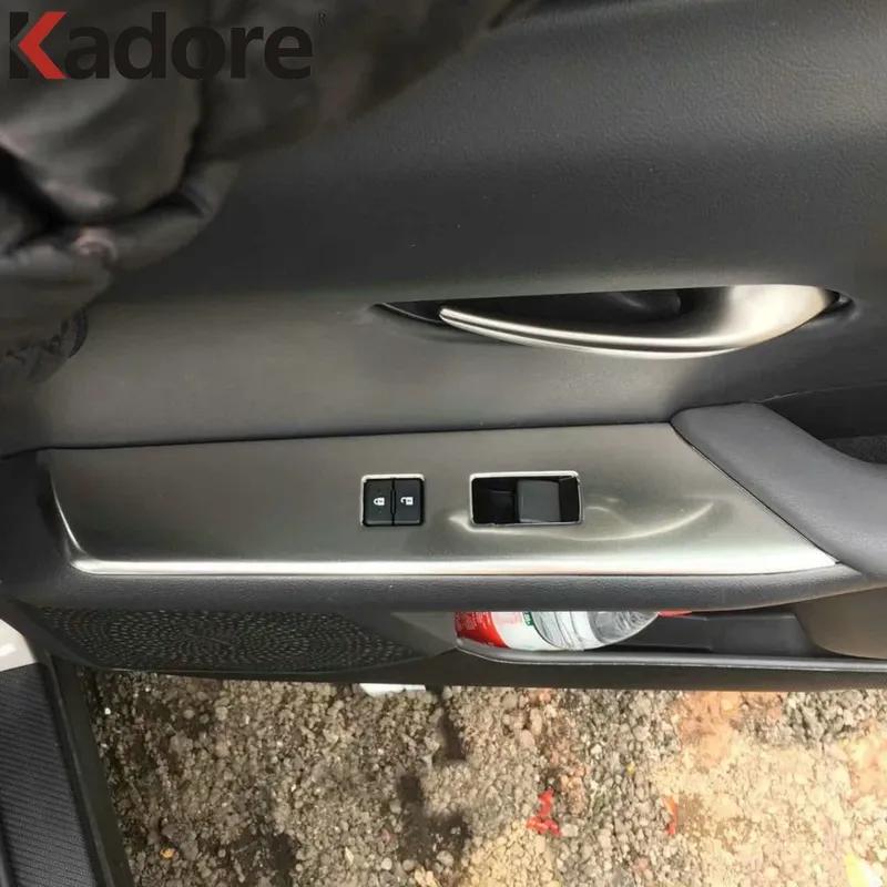 Car Inner Door Window Lift Switch Button Panel Cover Trim For Lexus UX 200 250h 260h -  Steel Interior Accessories