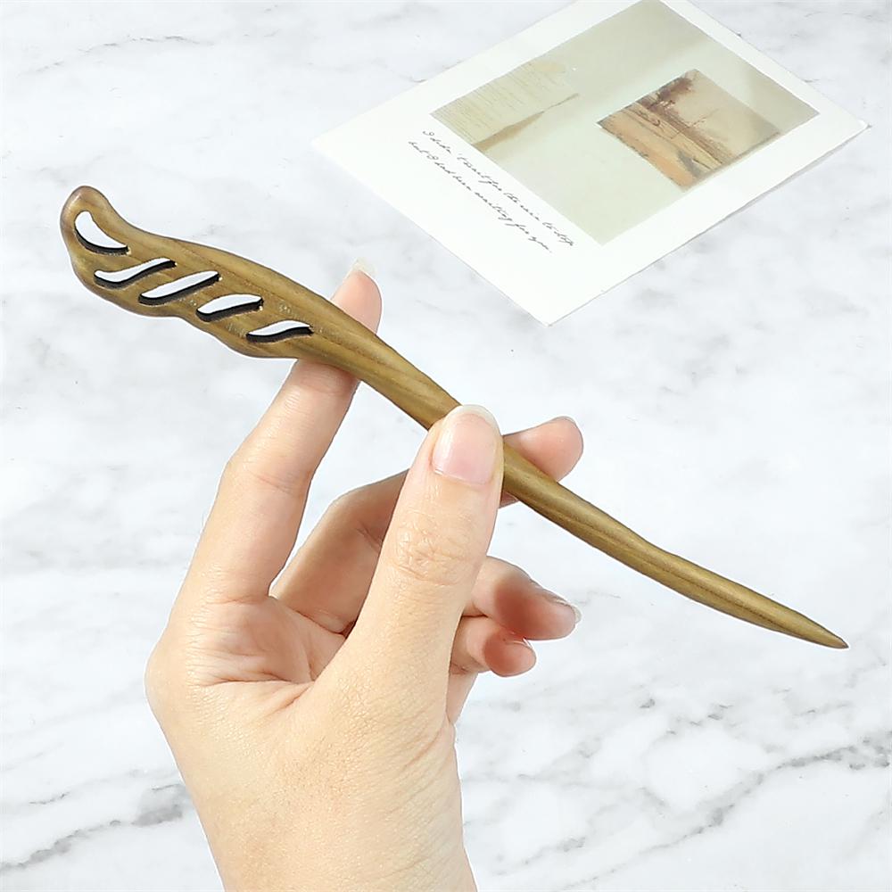 12 Styles Chinese Vintage Hairpins Green Sandalwood Ethnic Hair Sticks Women Girls High Quality Hairstyles Hair Accessories Gift