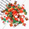 50pcs Resin Christmas Flatbacks Santa Snowman Snowflake Holly Xmas Tree Mixed Cabochons For Scrapbooking DIY Crafts Hair Jewelry