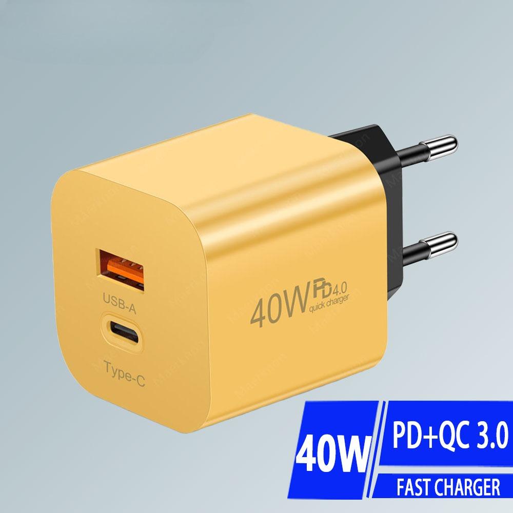 40W USB C Charger Fast Charging Type C Phone Charger Power Adapter for IPhone PD Quick Charge Wall Charger