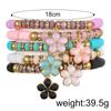 Popular, ethnic style colored butterfly flower pendant bracelet, bohemian soft pottery bracelet