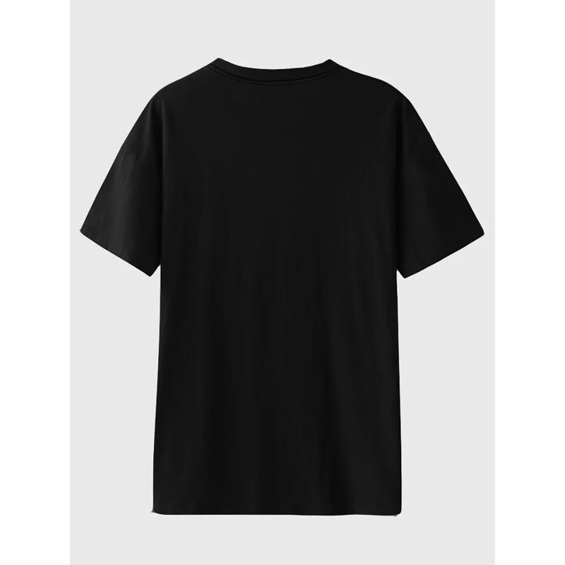 European Size Womens ONE LOVE Graphic T Shirt Black Casual Short Sleeve Crew Neck Colorful Block Lettering Breathable Summer Casual