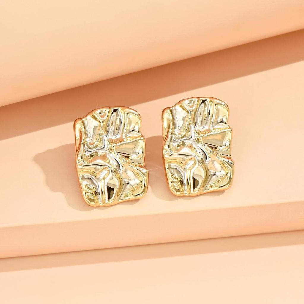 Exquisite High-End Metal Hoop and Stud Earrings with Niche Design