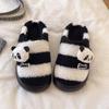 2025 Cute Cartoon Panda Women's Closed-Toe Non-Slip Cotton Slippers for Autumn & Winter
