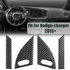 4PCS For Dodge Charger 2015-up REAL Carbon Fiber Door Corner Speaker Cover Trims