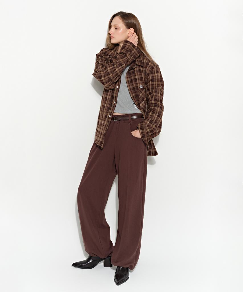 Beulaiteun Jean Pocket Wide Pants Brown
