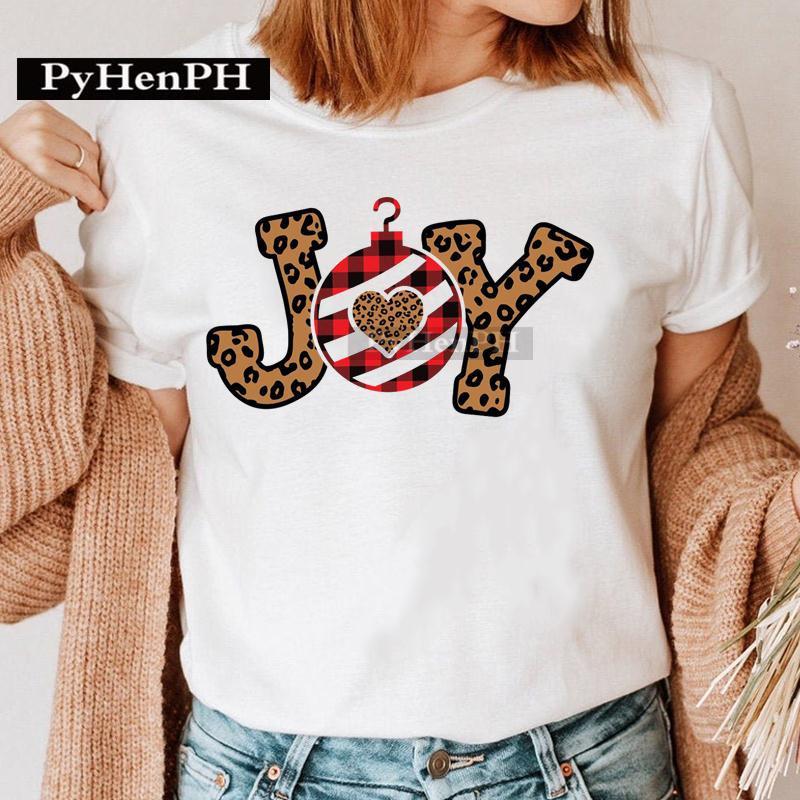 Summer Christmas Elk Printed T-shirt for Men Women Cotton Loose Round Neck Short Sleeve T-Shirts Unisex