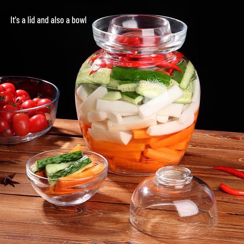 COKRSUPE Thickened Glass Pickle Jar