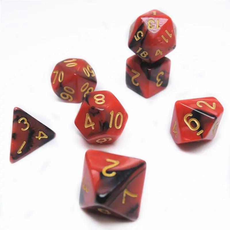 DIY Crystal Epoxy Mold Dice Fillet Shape Multi-spec Digital Game High Mirror Silicone Mould Making Accessories