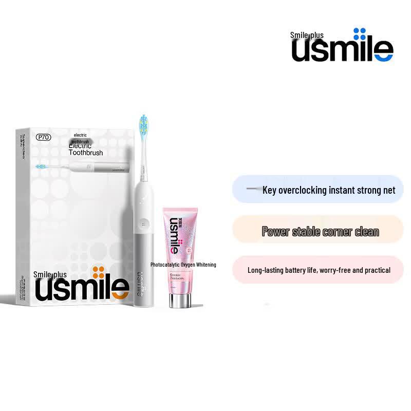usmile P70 Sonic Electric Toothbrush with Whitening Toothpaste CN plug (adapter included)