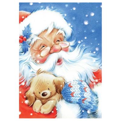 Full Round Diamond Painting Cross Stitch Embroidery Santa Claus Dog DIY 5D Moasic Home Decor