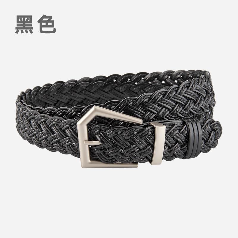 elt adies Braided Belt intage remium Leather Pin Buckle Leather Belt with ress 110