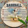 Pc Baseball Life Lessons Wall Art Suitable for Living Room Bedroom Porch  Rustic BaseballThemed Decor with Motivational