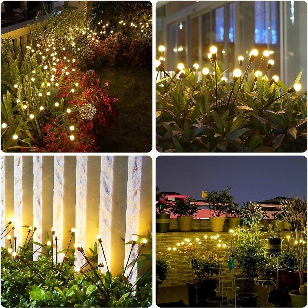 Led Solar Firefly Lights Waterproof Lawn Lamp Powered Solar Lamp  Courtyard