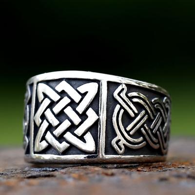 2023 New 316L Stainless Steel Viking Odin Trinity Celtic Knot Ring For Men  Amulet Jewelry for Gift  Free Shipping