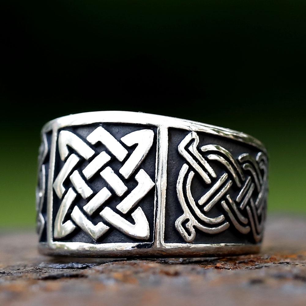 2023 New 316L Stainless Steel Viking Odin Trinity Celtic Knot Ring For Men Amulet Jewelry for Gift Free Shipping