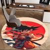 1pc Dragon Ball Z Goku Anime Cartoon Design Round Carpet Office Chair Mat Non-Slip Rug for Home Decor