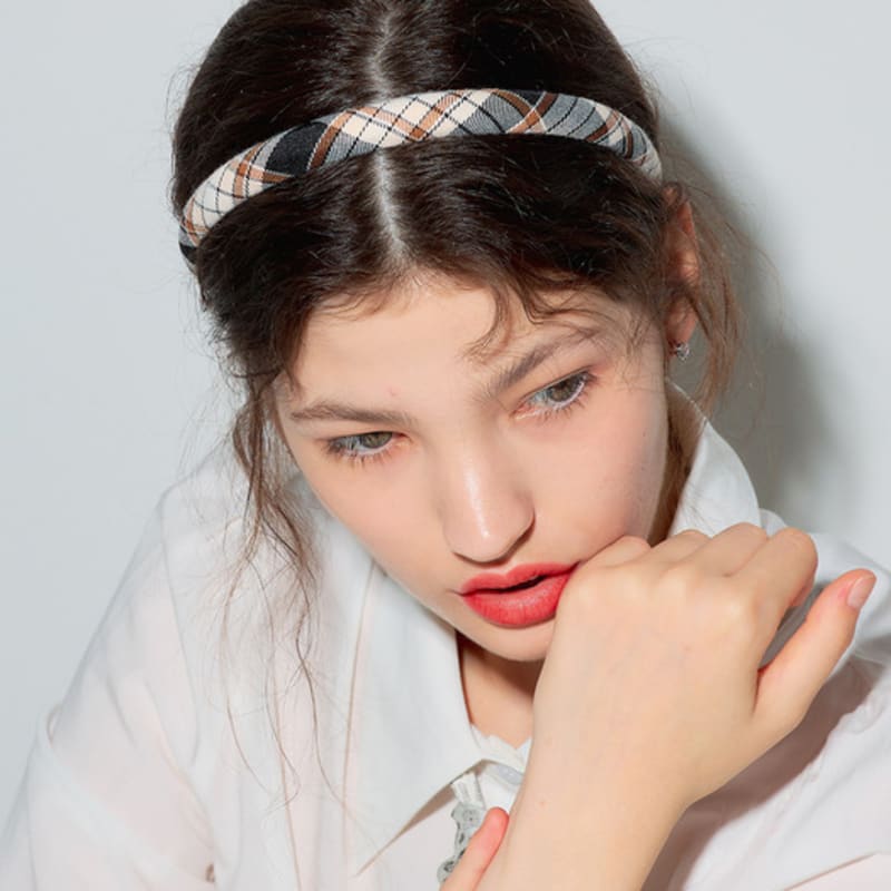 Les Bijoux Philosophy LB_Highteen Check Hairband_3color