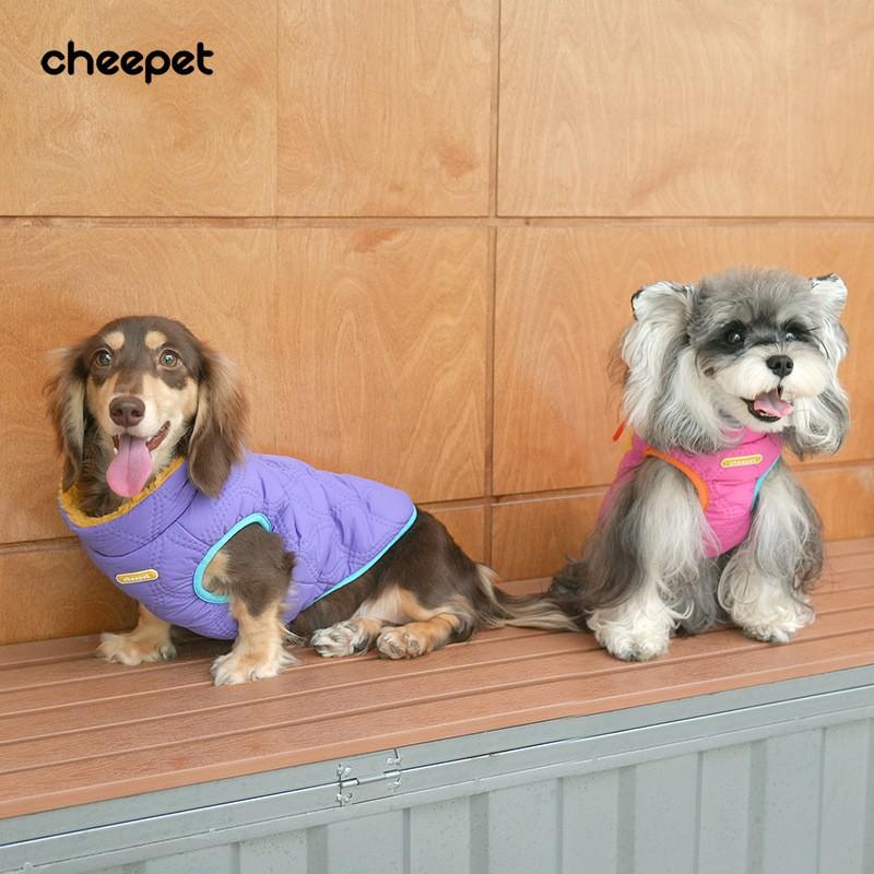 Double-Sided Warm Cotton Dog Vest Small Breeds Snowshoe Terrier Bichon Frise Winter Casual Pet Apparel