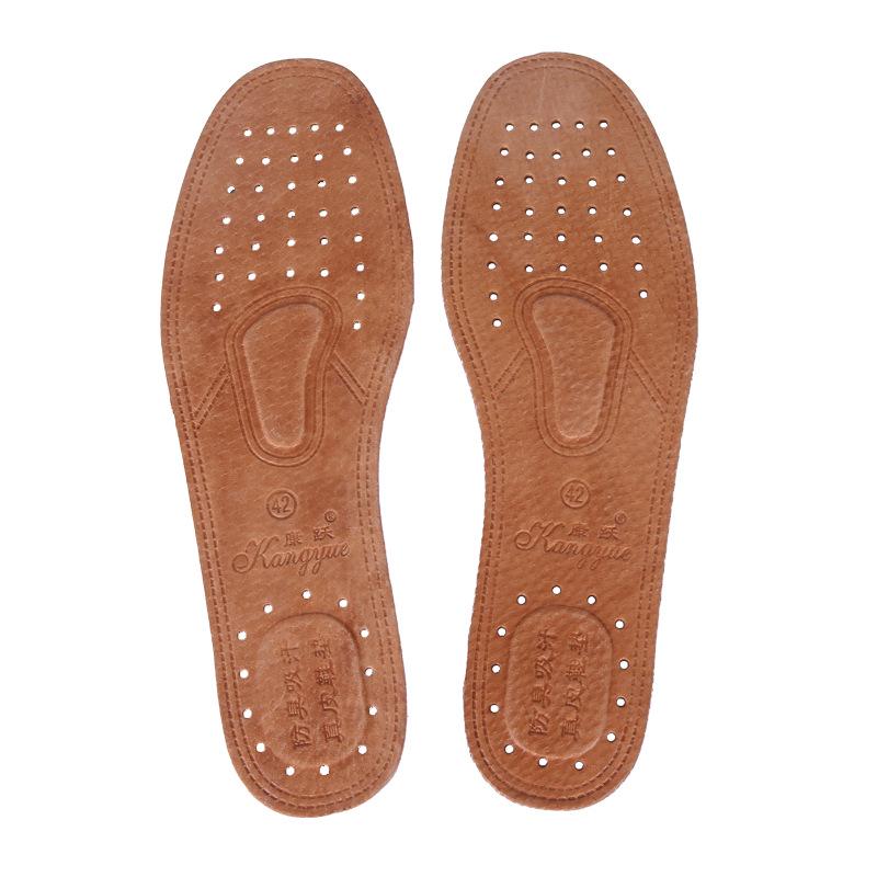 Утолщенная коровья кожа, впитывающая пот, дезодорирующая кожаная стелька для дышащего летнего комфорта - Хит продаж 42