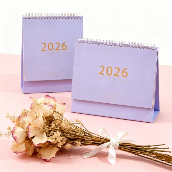 2026 Stolní kalendář Retro styl Silný papír Plánovač řízení času Domácí kancelář