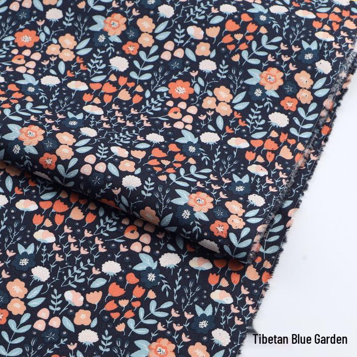 Pure Cotton Floral Poplin Fabric for Girls' Summer Dresses – Fresh Pastoral Print