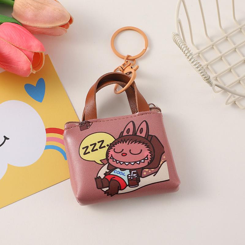 Mini Grenzüberschreitendes Münzfach & Schlüsselanhänger - Leichte, tragbare PU-Aufbewahrungstasche für Kopfhörer