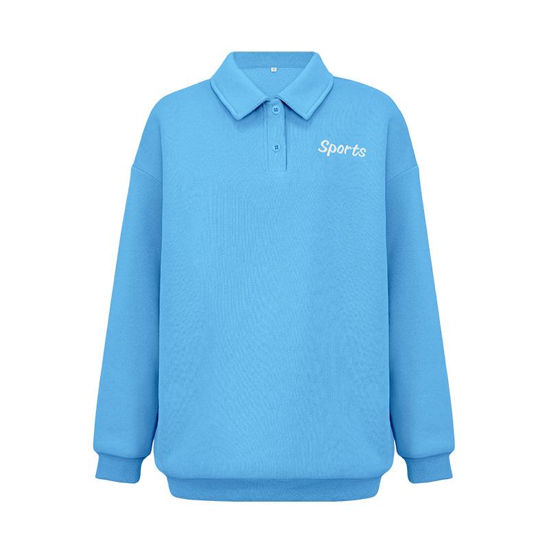 Abito in maglione rosa Barbie stile europeo e americano Abito in maglione in pile pullover a maniche lunghe con ricamo sportivo LOGO