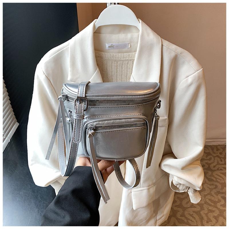Personalized women's bag summer new trendy fanny pack versatile shoulder crossbody first layer cowhide bag soft leather saddle bag