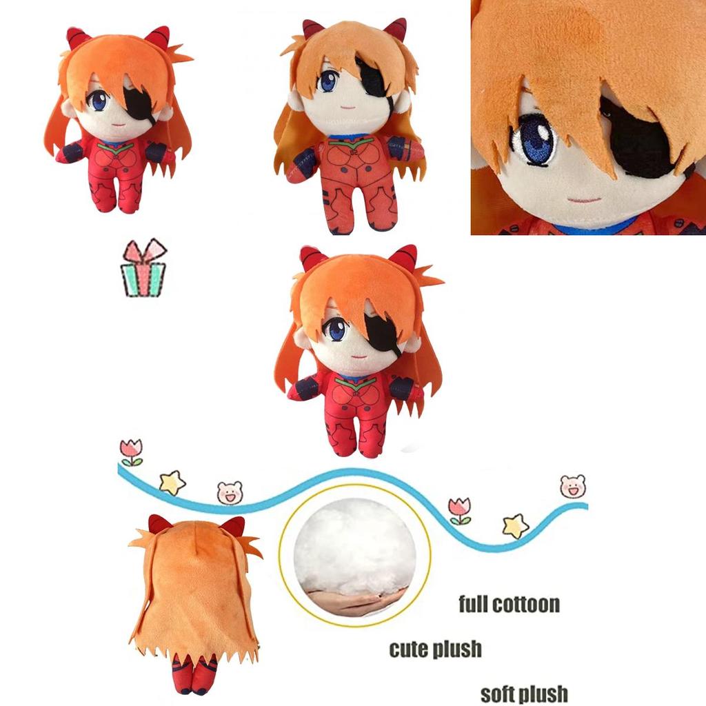 Peluche Morbido e Morbido di Asuka Langley Soryu - Bambola Imbottita per Bambini e Adulti Materiale Peluche Corto